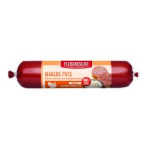 Hundefutter Fleischeslust Wurst Singleprotein 6x800g Magere Pute