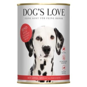 Hundefutter DOG’S LOVE Junior mit Rind und Karotten 6×400 g