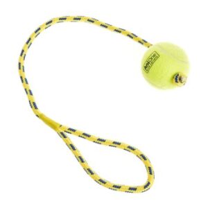 Hundespielzeug AniOne Tennisball mit Seil