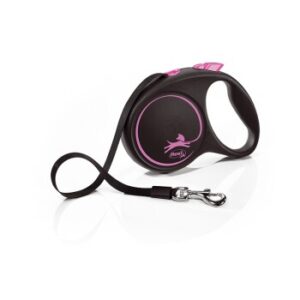 Leinen Flexi Black Design Gurt pink M, 5 m, 25 kg