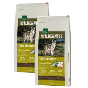 Hundefutter REAL NATURE WILDERNESS True Country Adult Huhn mit Fisch 2×12 kg