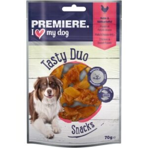 Hundefutter PREMIERE Tasty Duo Huhn mit Süßkartoffel 7x70g