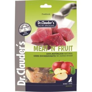 Hundefutter Dr. Clauder’s Meat’n’Fruit Apfel & Hühnchen Snack – 10x 80g