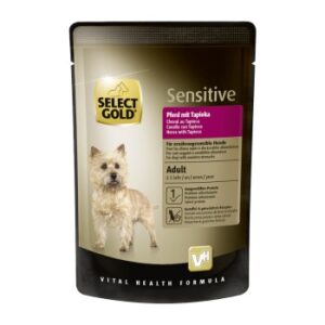 Hundefutter SELECT GOLD Sensitive Adult 12x100g Pferd mit Tapioka