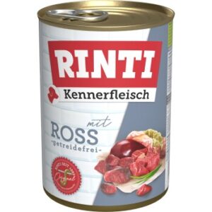 Hundefutter RINTI Kennerfleisch Ross 24×400 g