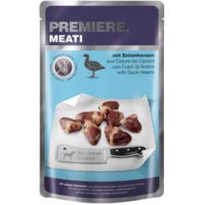 Hundefutter PREMIERE Meati Pouch Adult 5x500g Entenherzen