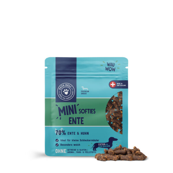 Snacks Snack Mini Sensitiv Softies Ente für Hunde – 50g