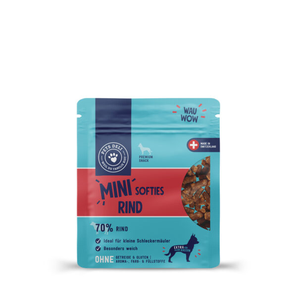 Snacks Snack Mini Softies Rind für Hunde – 50g