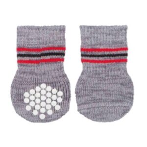 Hundebekleidung Trixie Hundesocken Grau