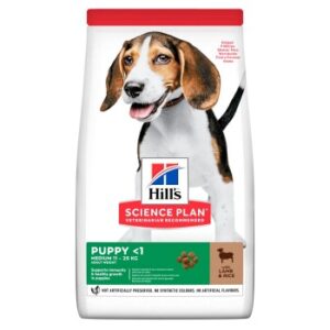 Hundefutter Hill’s Science Plan Medium Welpenfutter, mit DHA aus Fischöl Lamm & Reis 2.5 kg