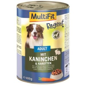 Hundefutter MultiFit Adult Ragout 6x400g Kaninchen & Karotten