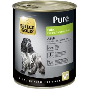 Hundefutter SELECT GOLD Pure Adult Ente 12×800 g