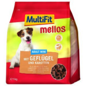 Hundefutter MultiFit mellos Adult Mini 1 kg