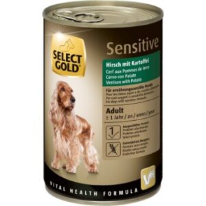 Hundefutter SELECT GOLD Sensitive Adult Hirsch mit Kartoffeln 12×400 g