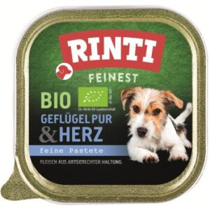 Hundefutter RINTI Feinest Bio Gefl?gel pur & Herz 22×150 g