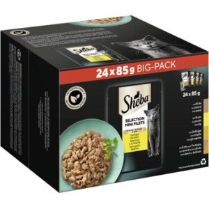 Hundefutter Sheba Selection Mini Filets in Sauce Geflügel Variation Multipack 24x85g