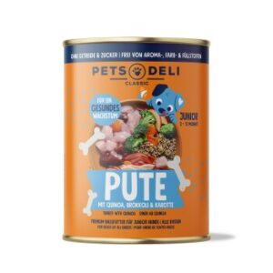 Hundefutter Pets Deli Junior Pute mit Quinoa, Brokkoli & Karotte 6x400g