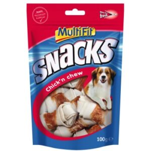 Hundefutter MultiFit Snacks Chick’n chew 2x100g