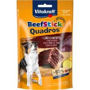 Hundefutter Vitakraft Beef Stick Quadros Leber & Kartoffel 7x70g