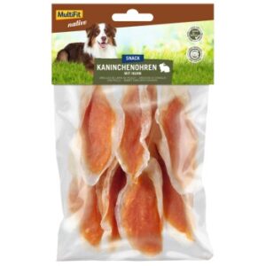 Hundefutter MultiFit native Kaninchenohren mit Huhn 6x80g