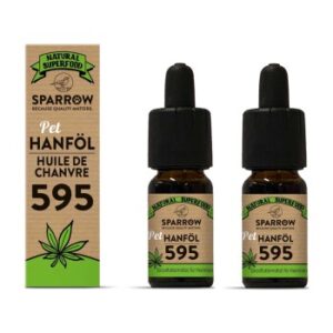 Hundefutter Sparrow Hanföl 595 mit CBD 2×10 ml