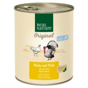 Hundefutter REAL NATURE Light Huhn & Pute 12×800 g