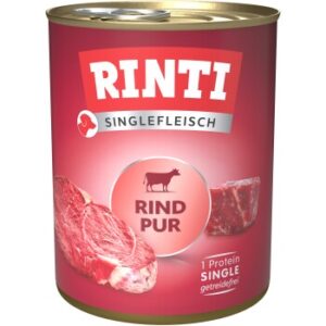 Hundefutter RINTI Singlefleisch Rind pur 12×800 g