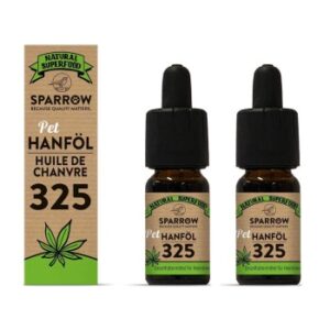 Hundefutter Sparrow Hanföl 325 mit CBD 2×10 ml