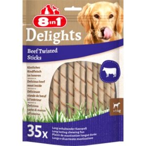 Hundefutter 8in1 Delights Twisted Sticks Rind 35 St?ck