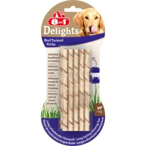 Hundefutter 8in1 Delights Twisted Sticks Rind 10 St?ck