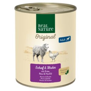 Hundefutter REAL NATURE Adult Schaf & Huhn 12×800 g