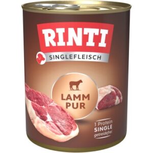 Hundefutter RINTI Singlefleisch Lamm pur 12×800 g