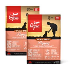 Hundefutter Orijen Small Breed Puppy Huhn, Truthahn & Fisch 2×4.5 kg