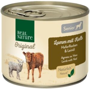 Hundefutter REAL NATURE Senior Lamm & Kalb 6×200 g