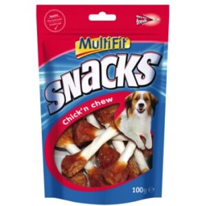 Hundefutter MultiFit Snacks Chick’n chew 2x100g