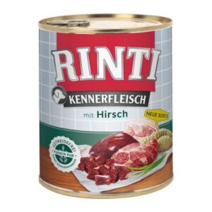 Hundefutter RINTI Kennerfleisch Hirsch 24×800 g