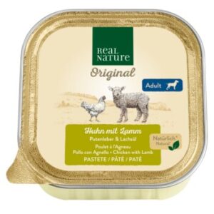 Hundefutter REAL NATURE Adult 17x100g Lamm & Putenleber