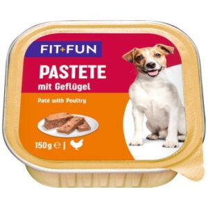 Hundefutter FIT+FUN Pastete Geflügel 12×150 g