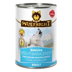 Hundefutter WOLFSBLUT Adult VetLine Weight Management, Truthahn 6×395 g