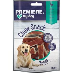 Hundefutter PREMIERE Kauknochen mit Ente 12 Stück, 120 g