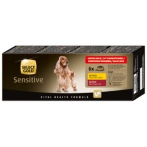 Hundefutter SELECT GOLD Sensitive Adult MultiPack 6x125g