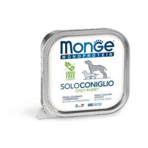 Hundefutter Monge Monoprotein Grainfree Paté Kaninchen 24x150g