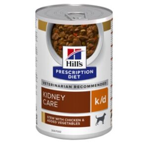 Hundefutter Hill’s Prescription Diet Kidney Care k/d Ragout mit Huhn und zugefügtem Gemüse 12x354g