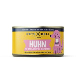 Hundefutter Pets Deli Adult Huhn mit Karotte, Quinoa, Zucchini & Nachtkerzenöl 6x200g