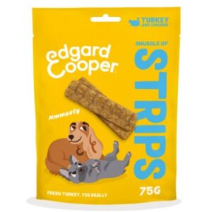 Hundefutter Edgard & Cooper Strips Truthahn & Huhn 75 g