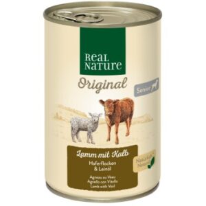 Hundefutter REAL NATURE Senior Lamm & Kalb 6×400 g