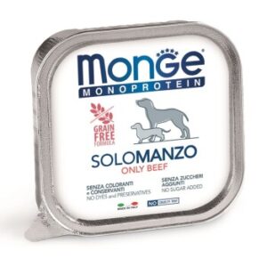 Hundefutter Monge Monoprotein Grainfree Paté Rind 24x150g