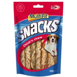 Hundefutter MultiFit Snacks Chick’n chew 2x100g