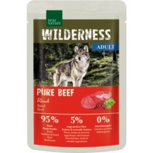 Hundefutter REAL NATURE WILDERNESS Adult Pure Beef 12×100 g