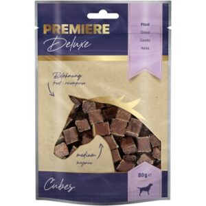 Hundefutter PREMIERE Deluxe Meat Cubes 80 g Pferd